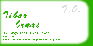 tibor ormai business card